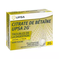 Citrate De Betaïne Upsa 2 G Comprimés Effervescents Sans Sucre Citron 2t/10 à FONTENAY-TRESIGNY