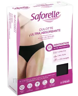 Saforelle Culotte Ultra Absorbante Règles Noire Tm à FONTENAY-TRESIGNY